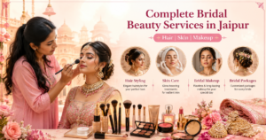 Bridal Beauty Artist in Jaipur offering bridal hair, skin and makeup services for weddings and engagement brides